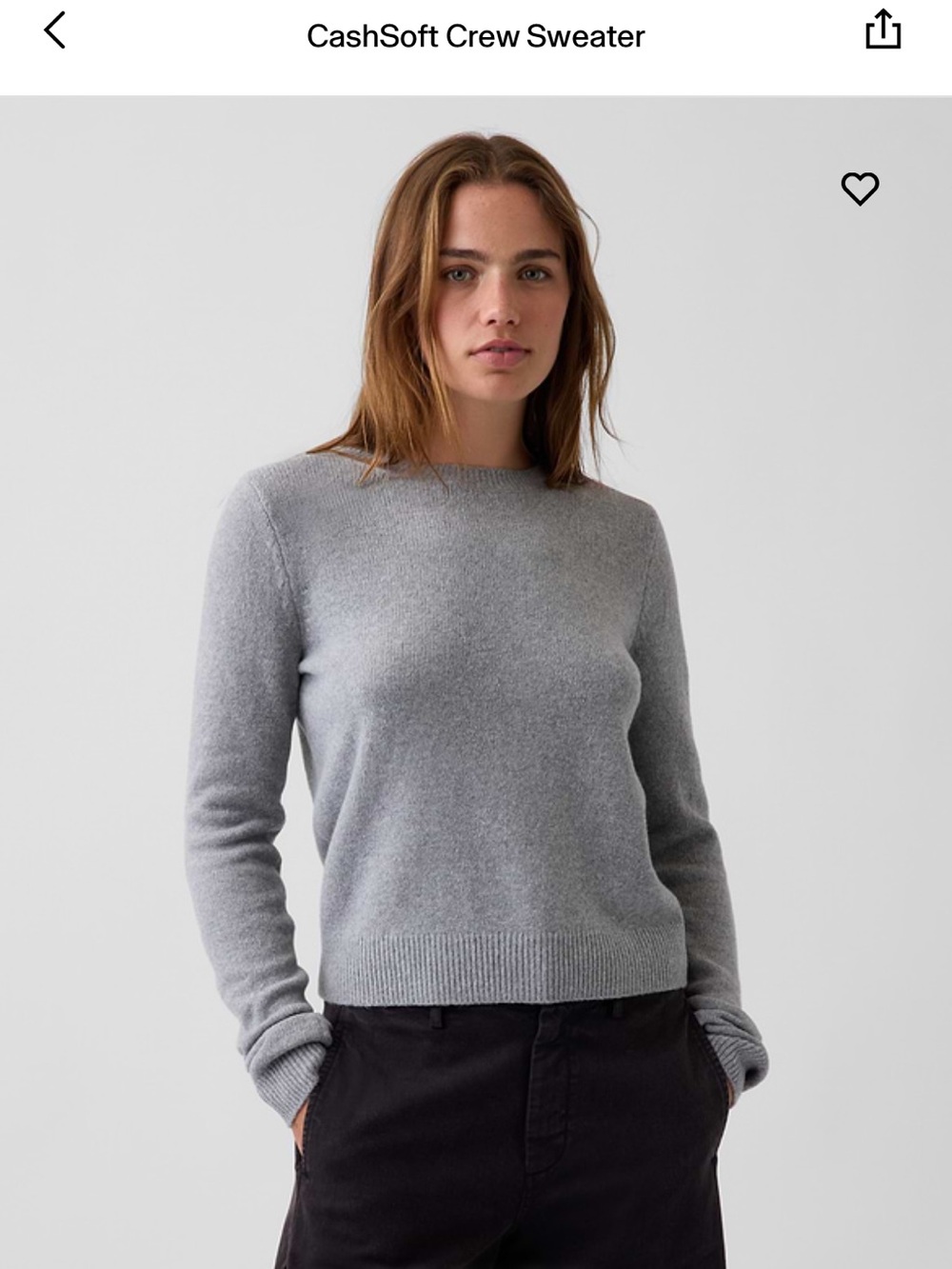 GAP Light Gray Crewneck Sweater